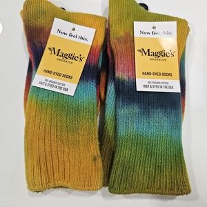 MAGGIE'S Organic Hand-Dyed Multicolor Socks